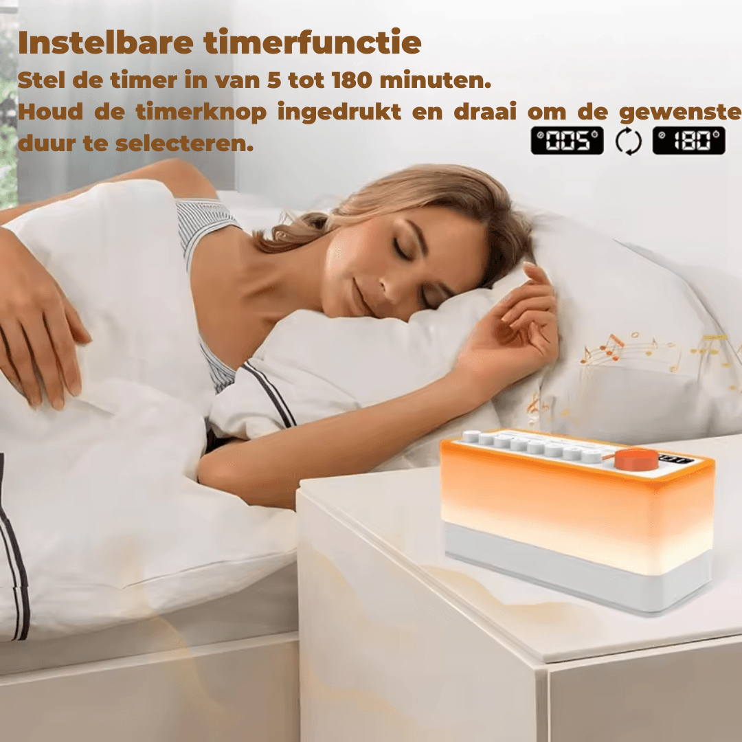DreamTone™ - Anti-stress geluidsmachine met timer en speaker