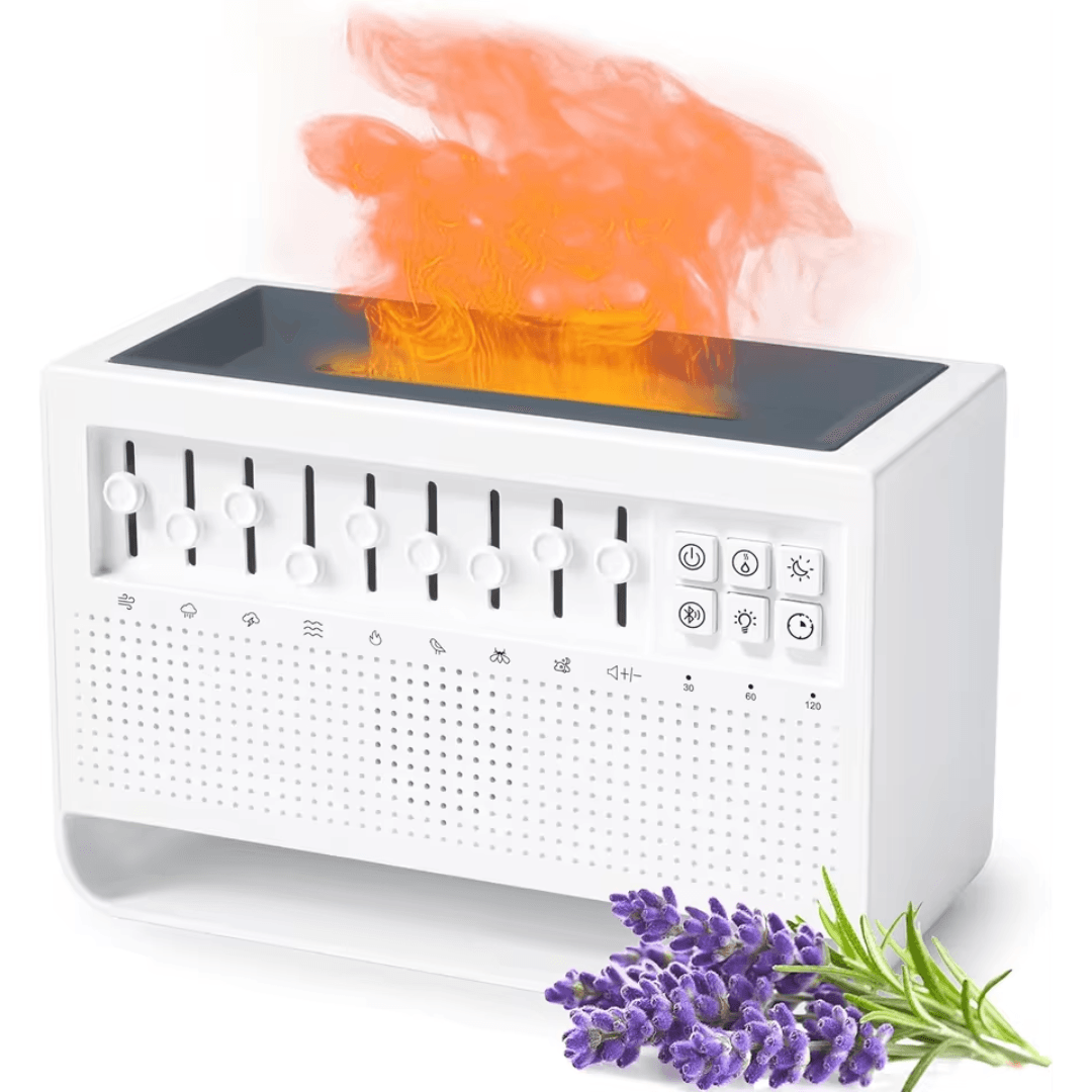 MistLume™ 3-in-1 witte ruis, luchtbevochtiger & nachtlampje