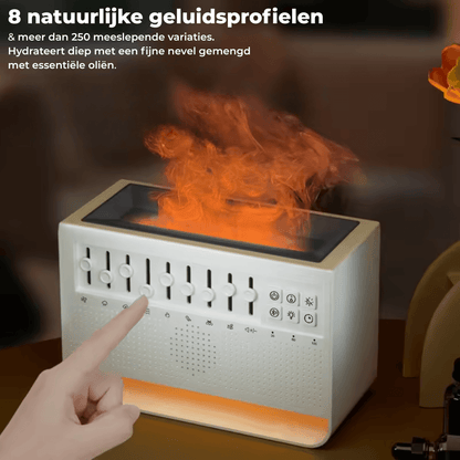 MistLume™ 3-in-1 witte ruis, luchtbevochtiger & nachtlampje