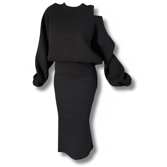 Anna - Dames Top & Mouwloze Jurk 2-delige Set